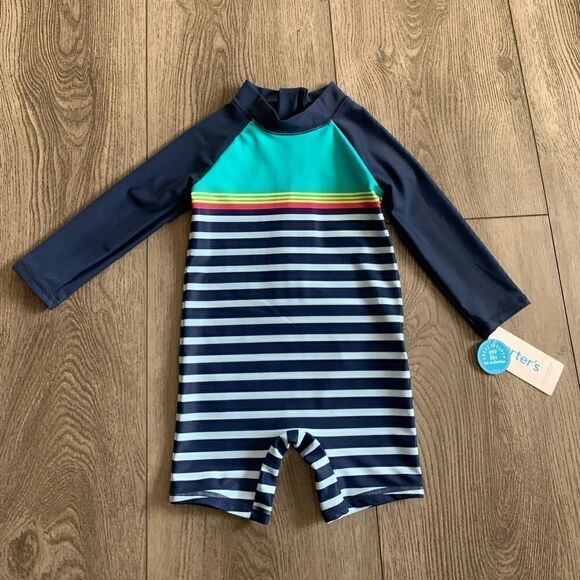 Carters boys one piece swim suit UPF50+ sun protection - Picture 1 of 3